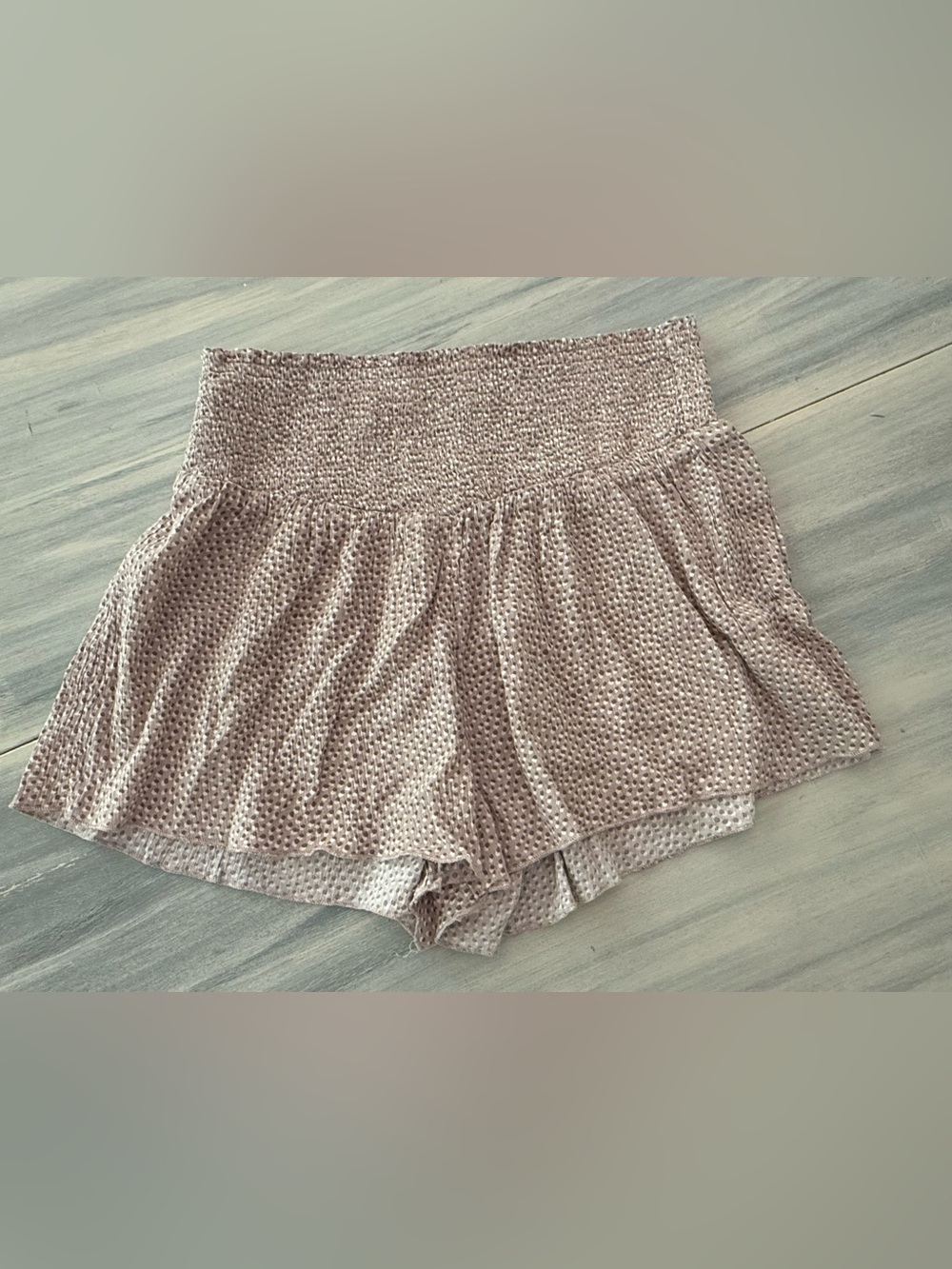 Aerie High Waisted Smocked Flutter Shorts Medium